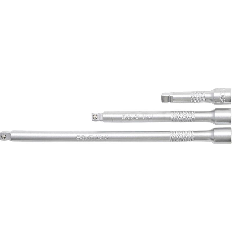 foto del prodotto serie di prolunghe testa sferica 10 mm 3 8 75 150 250 mm 3 pz.