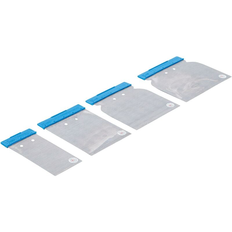 foto del prodotto serie di spatole in acciaio fascia elastica in acciaio 50 80 100 120 mm 4 pz.