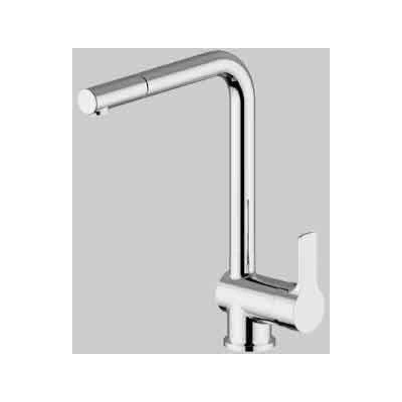 foto del prodotto serie goodlife miscelatore monocomando lavello con doccino estraibile cromo