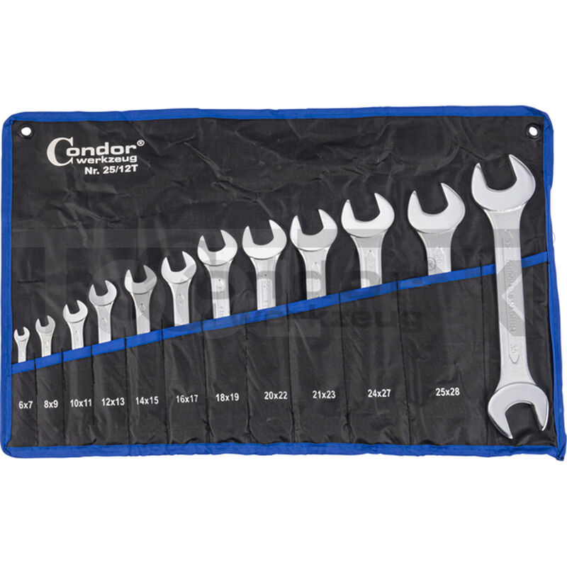 foto del prodotto serie kit set chiavi fisse extra piatte inglesi 12pz 6 32mm condor