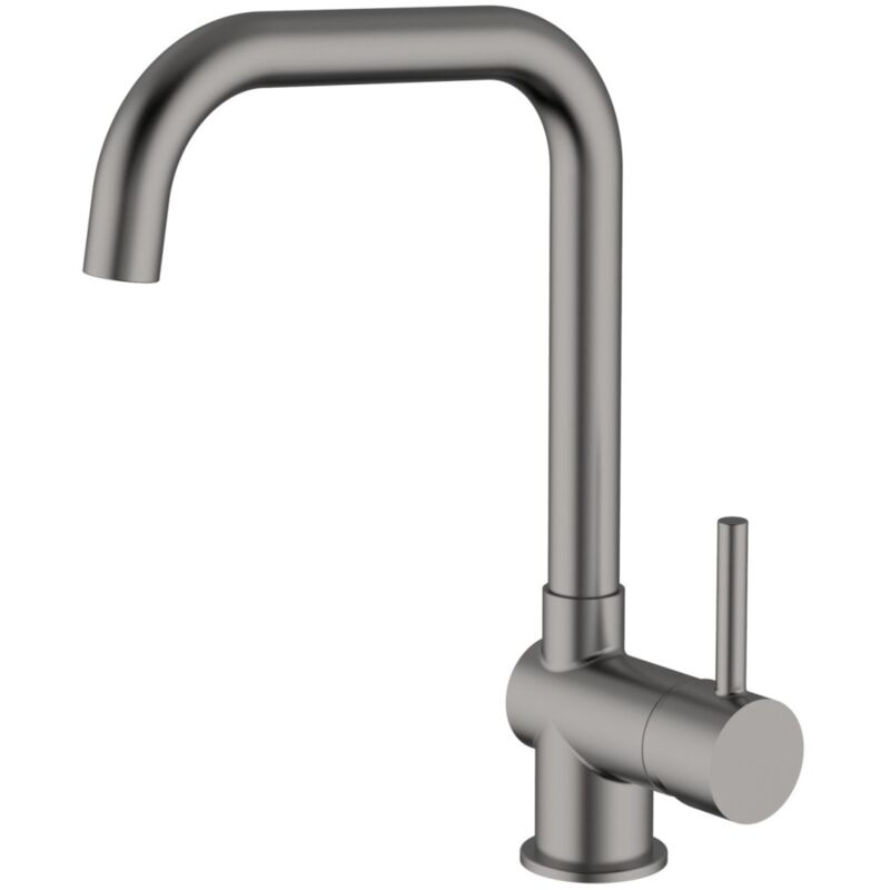 foto del prodotto serie kitchen program miscelatore monocomando lavello leva laterale canna l cromo satinato