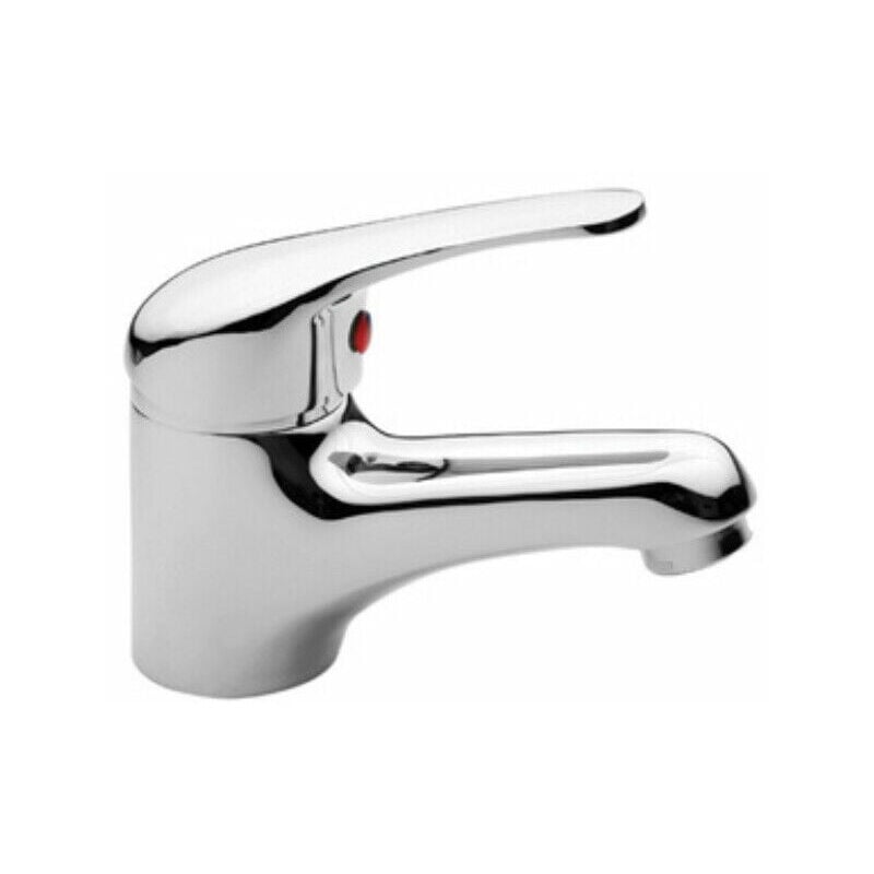 foto del prodotto serie luna gruppo miscelatore lavabo monocomando ottone cromato scarico automat