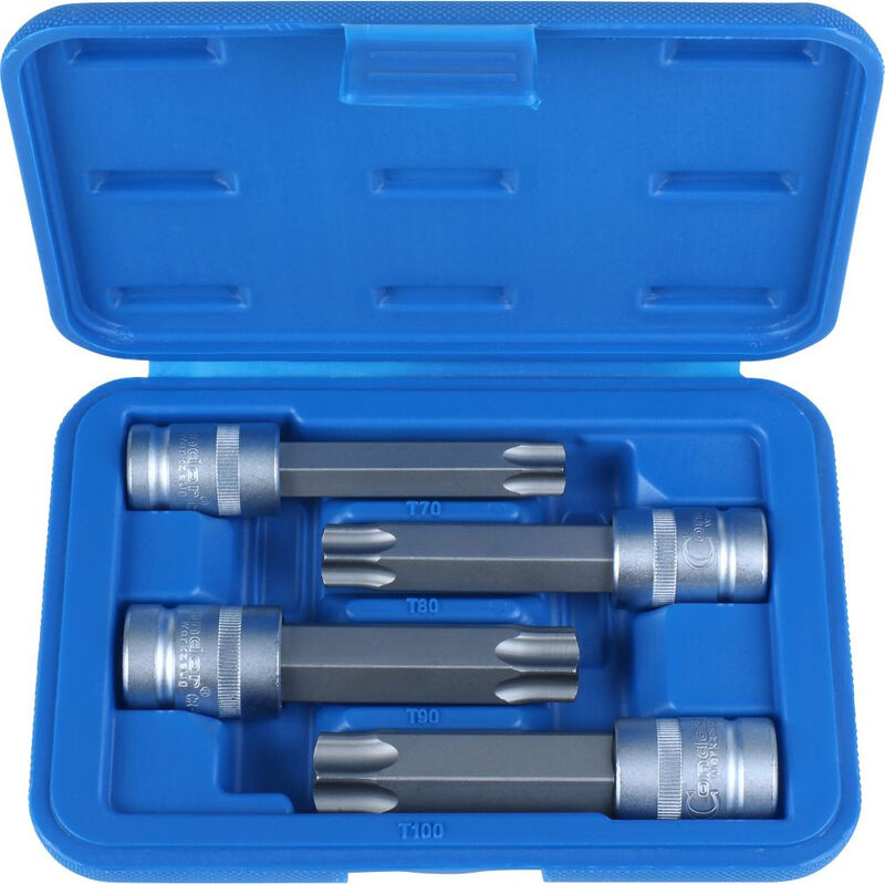 foto del prodotto serie set 4pz chiavi a bussola 1 2 inserto torx con foro t70 t100 condor