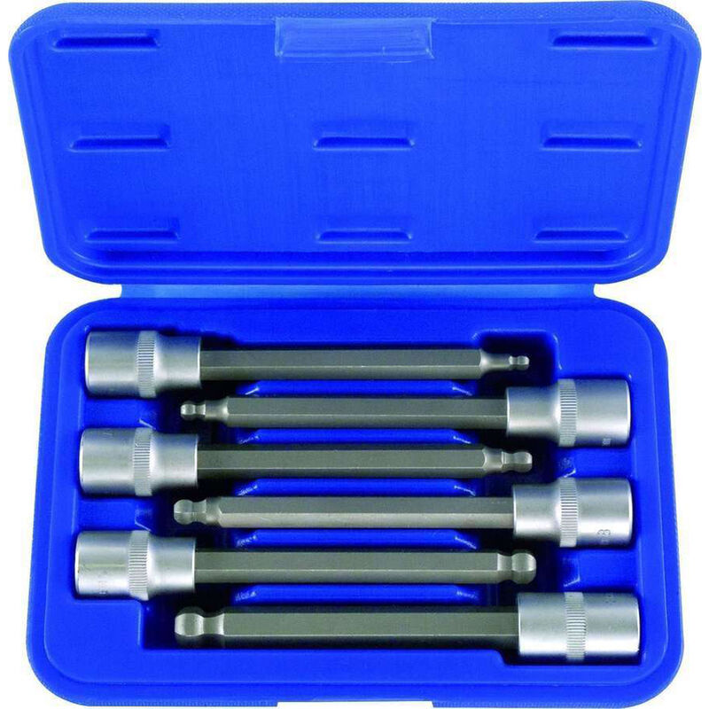 foto del prodotto serie set 6pz chiavi a bussola 1 2 inserto esagonale sferico prolungate condor