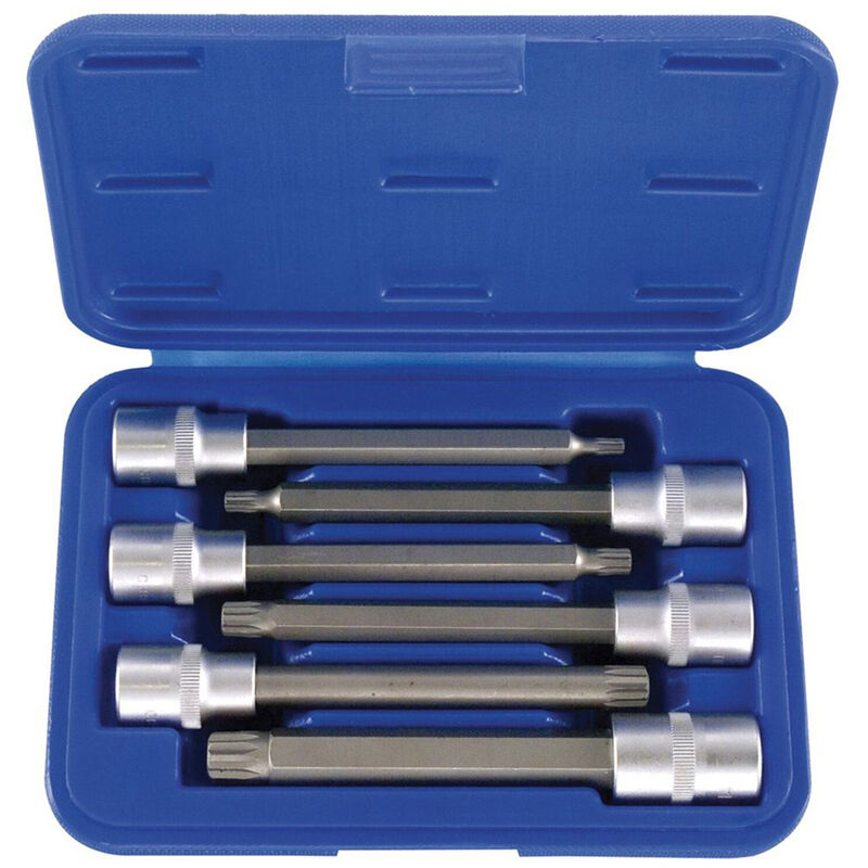 foto del prodotto serie set 6pz chiavi a bussola 1 2 inserto spline millerighe m5 m14 condor
