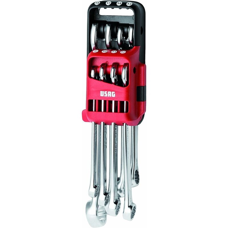 foto del prodotto serie set kit 8 chiavi combinate fissa e stella professionali usag 285 ds8