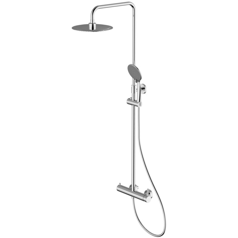 foto del prodotto serie shower program colonna doccia tonda regolabile con miscelatore a 2 vie cromo