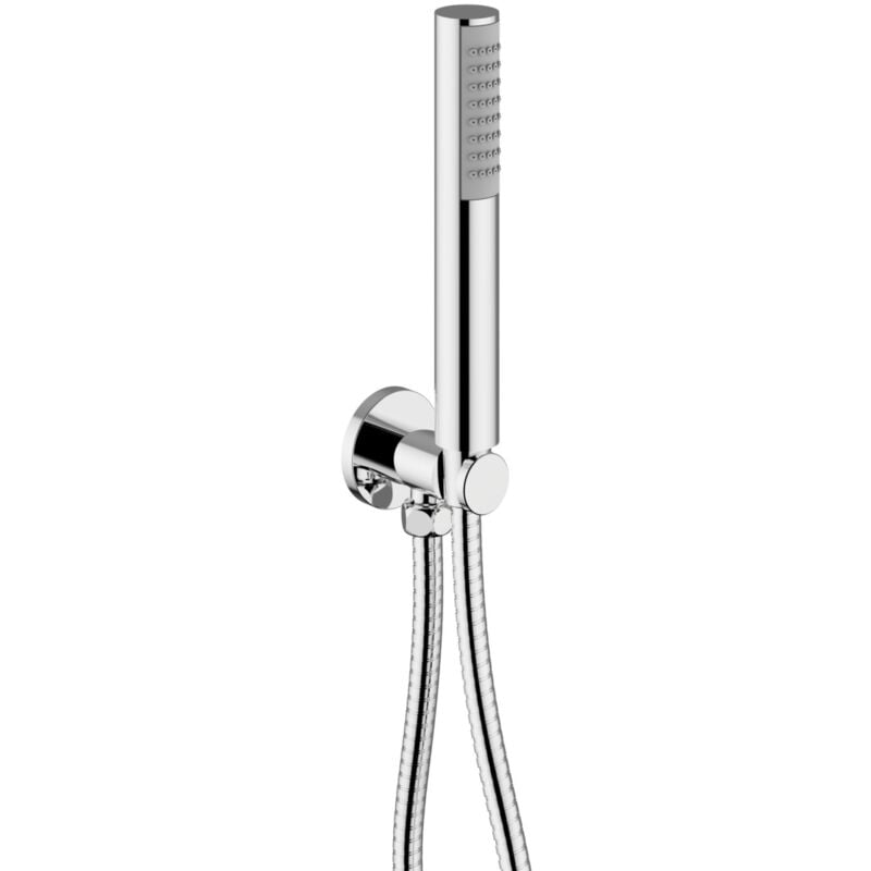 foto del prodotto serie shower program gomito doccia con presa acqua e doccetta cromo tondo basic