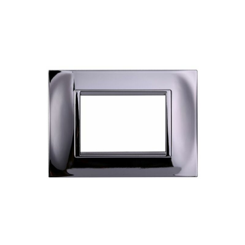 foto del prodotto serie space placca 503 3p moduli quadra cromo lucido compatibile living ln89313 ettroit
