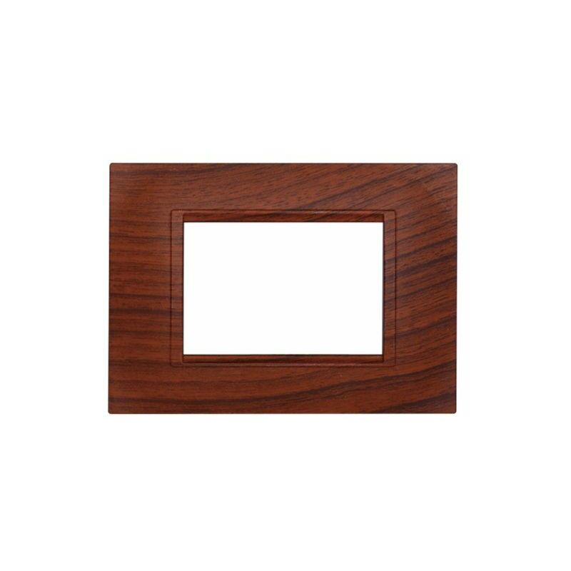 foto del prodotto serie space placca 503 3p moduli quadra legno radica noce compatibile living ln89304 ettroit