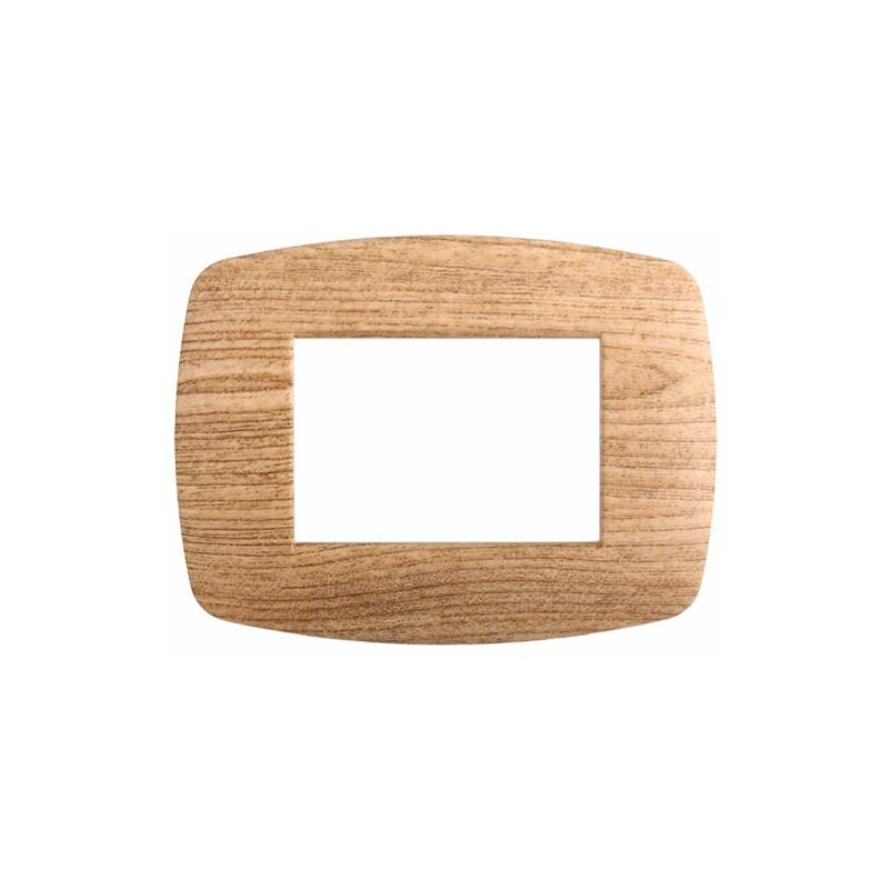foto del prodotto serie space placca 503 3p moduli slim legno scuro compatibile living ln87305 ettroit