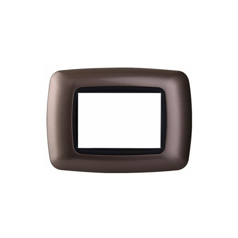 foto del prodotto serie space placca 503 3p moduli tonda bronzo satinato compatibile living ln88310 ettroit