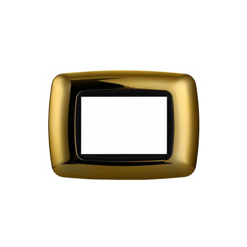 foto del prodotto serie space placca 503 3p moduli tonda oro lucido compatibile living ln88312 ettroit