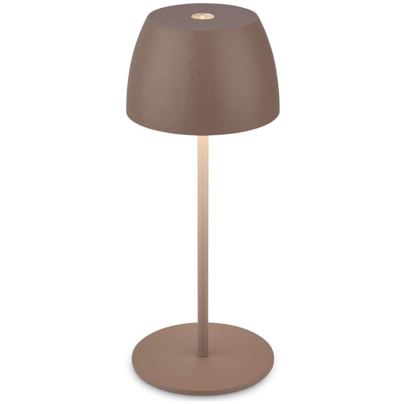 foto del prodotto serina mini lampada da tavolo a led senza fili ip44, dimmerabile, touch, protezione dagli spruzzi d'acqua, batteria, paralume, 8 x 20 cm - briloner