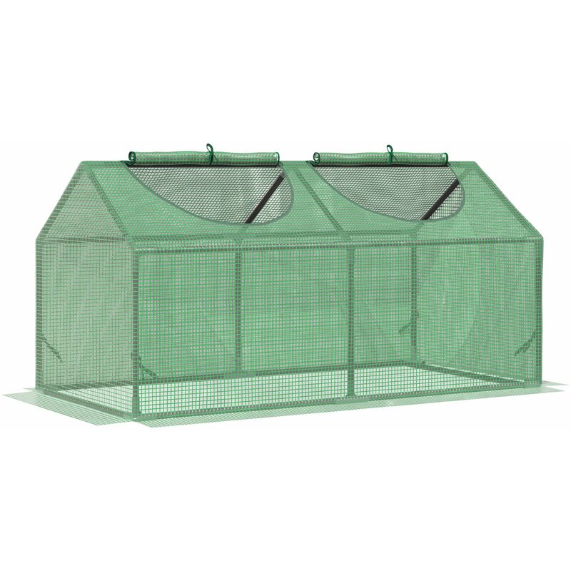 foto del prodotto serra da giardino 120x60x60 cm con copertura in pe verde
