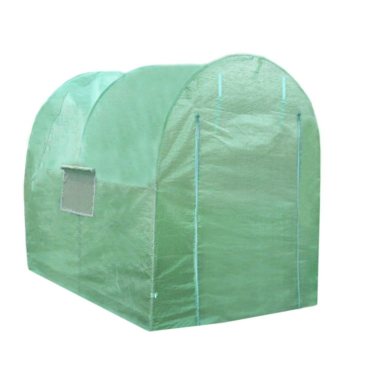 foto del prodotto serra da giardino a tunnel da esterno in polietilene resistente alla corrosione e raggi uv telaio in ferro galvanizzato per piante giardinaggio 19mm 4m x 2m