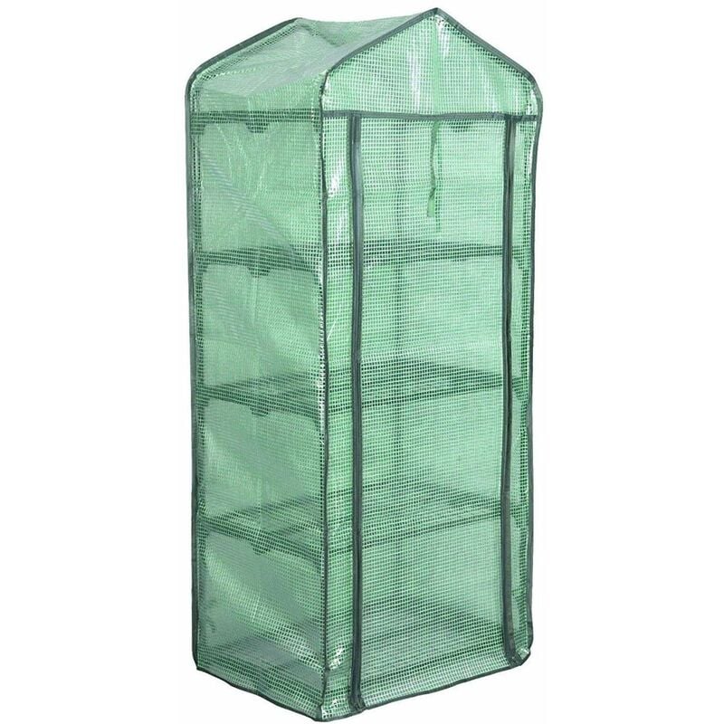 foto del prodotto serra da giardino e terrazzo balcone metallo pvc per piante fiori 69x49x158 cm verde woltu