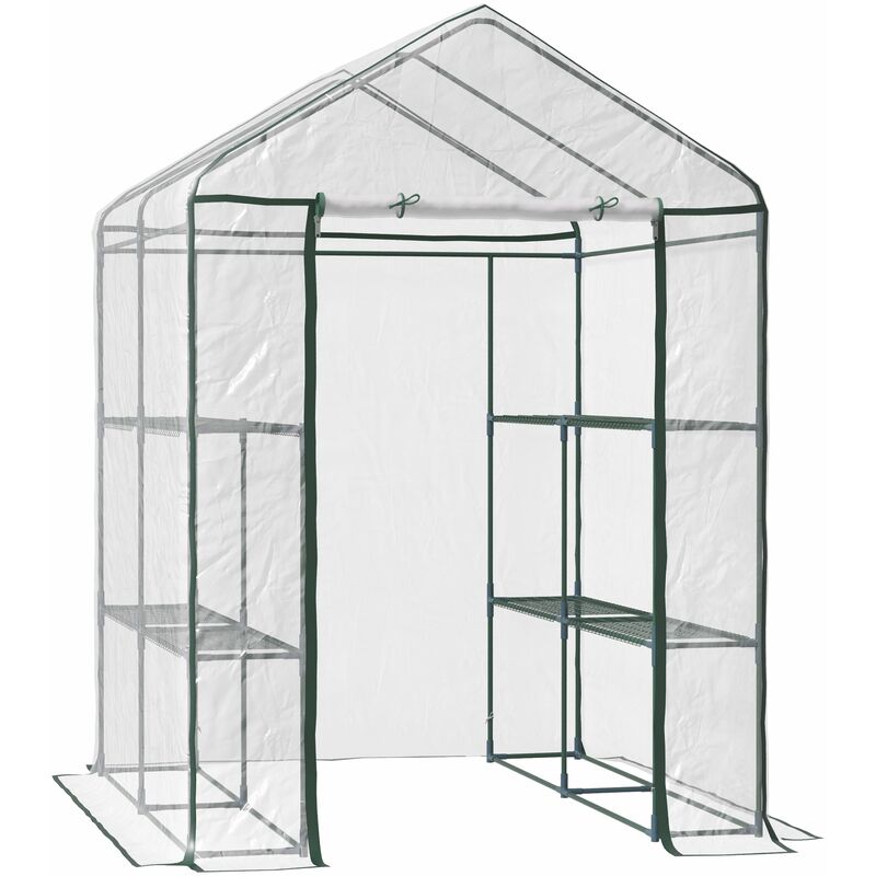 foto del prodotto serra da giardino in pvc trasparente 143x143x195 cm