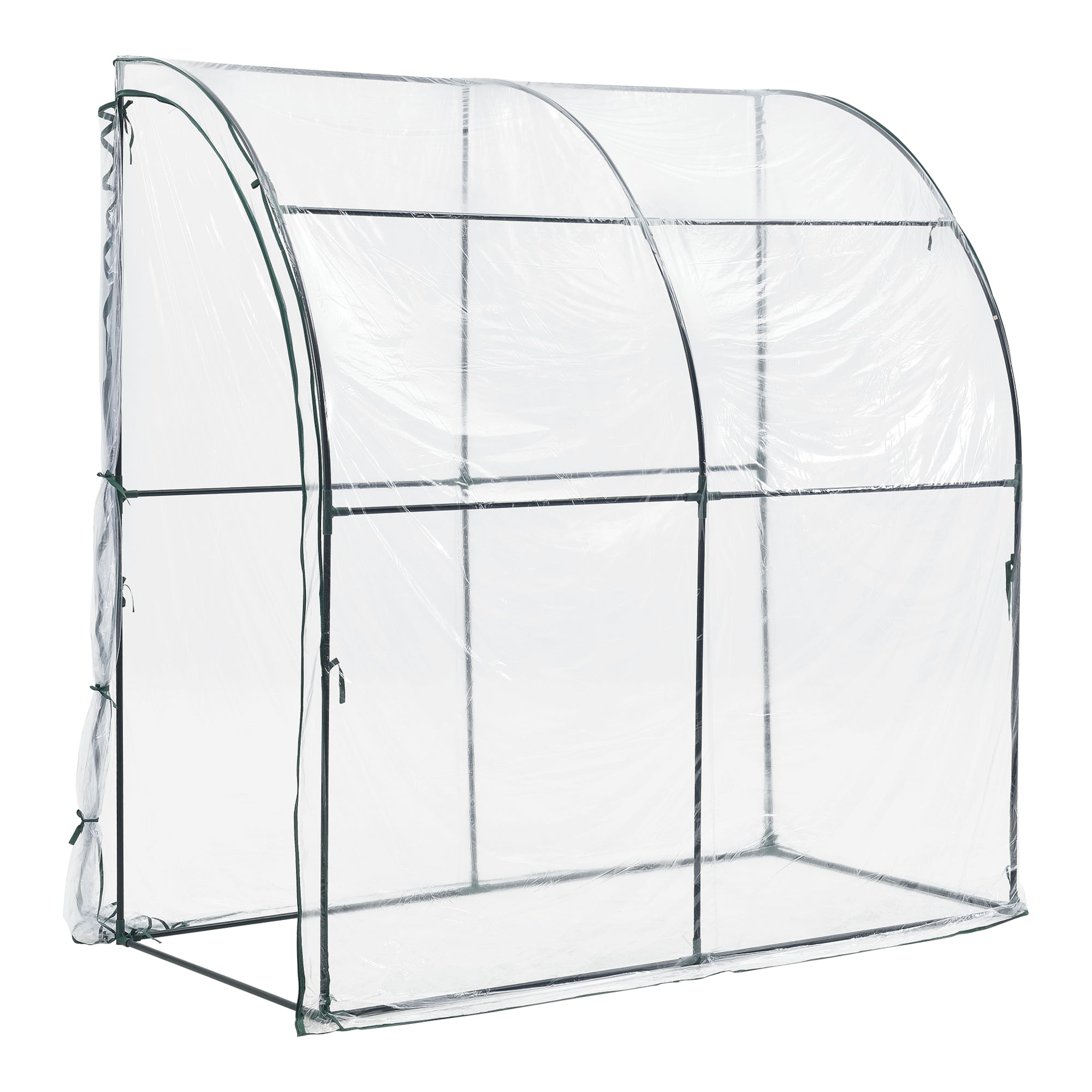 foto del prodotto serra da giardino juta a parete in acciaio e pvc con porta zip 100 x 200 x 215 cm 03 0008248