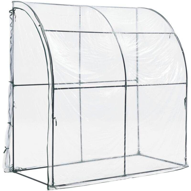 foto del prodotto serra da giardino juta a parete in acciaio e pvc con porta zip 100 x 200 x 215 cm 030008248
