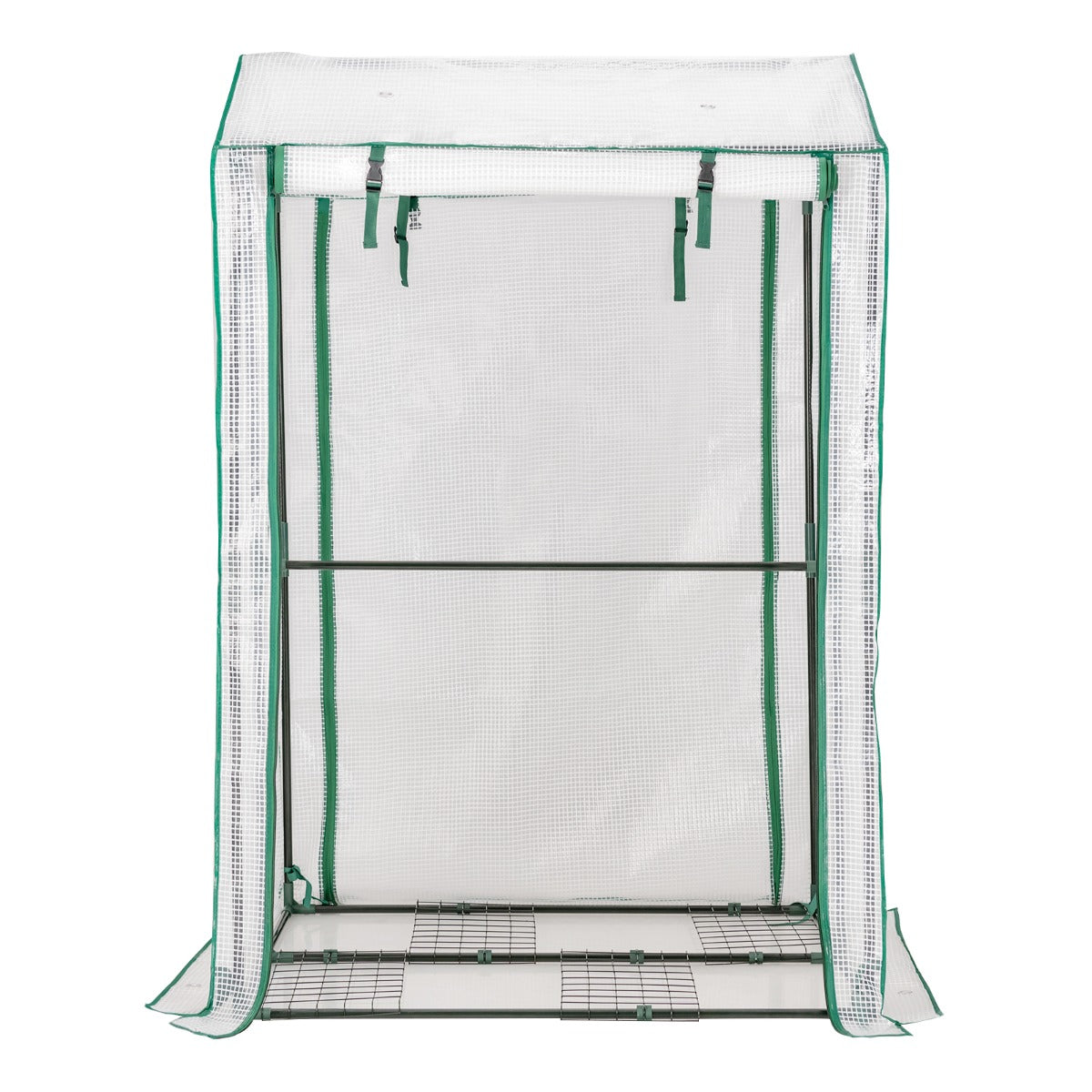 foto del prodotto serra da giardino per balcone interno ed esterno 100 cm x 81 cm x 150 cm serra portatile con struttura in acciaio bianco 20 0005941