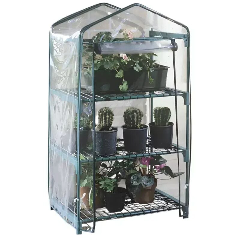 foto del prodotto serra da giardino verdemax azalea con 3 ripiani e ruote 70x50x131 cm