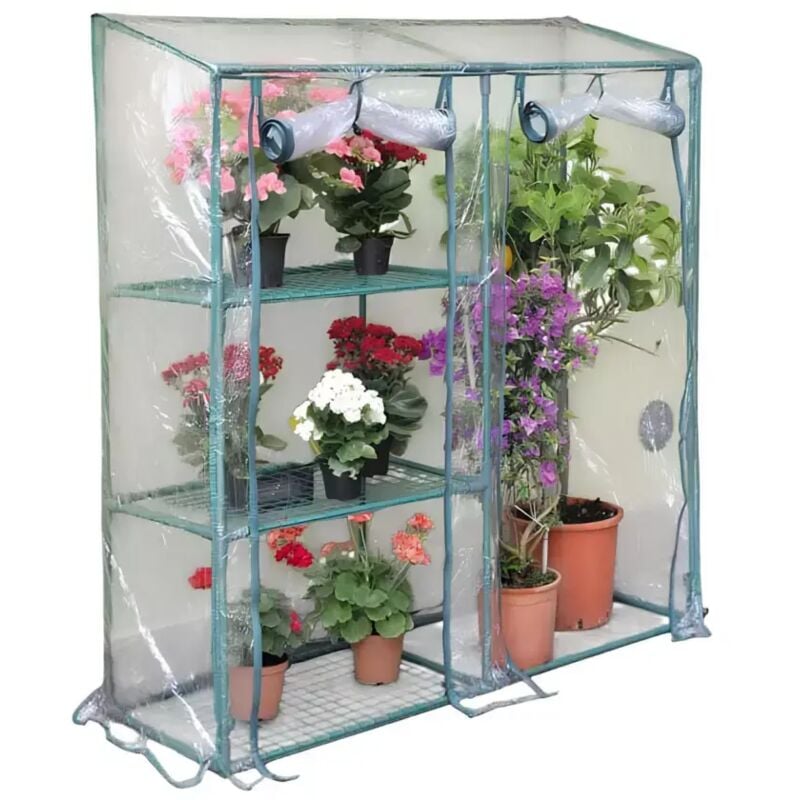 foto del prodotto serra da giardino verdemax ""bounganvillea big"" con 3 ripiani 143x48x152 cm