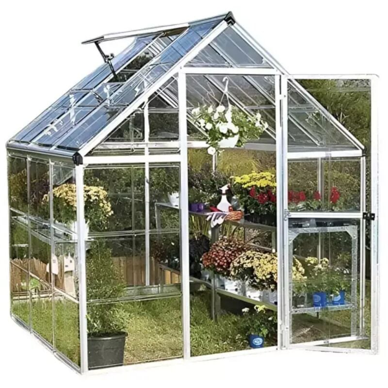 foto del prodotto serra per giardino verdemax doritis maxi in policarbonato 185x248x209 cm