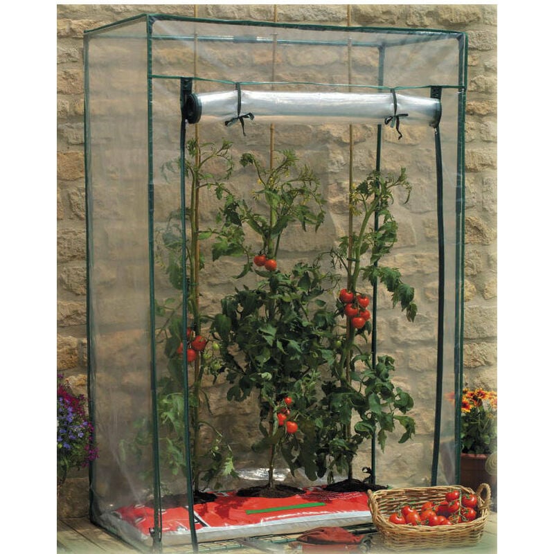 foto del prodotto serra per pomodori da giardino in alluminio verniciato e copertura in pvc