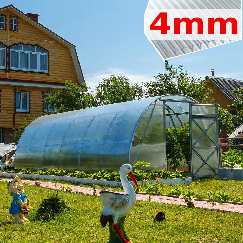 foto del prodotto serra prime 3x4m con copertura policarbonato alveolare 4mm