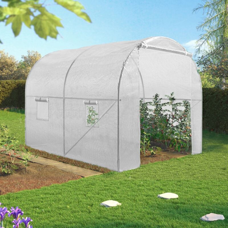 foto del prodotto serra tunnel di giardinario 6 m bianco zebra 2x3m