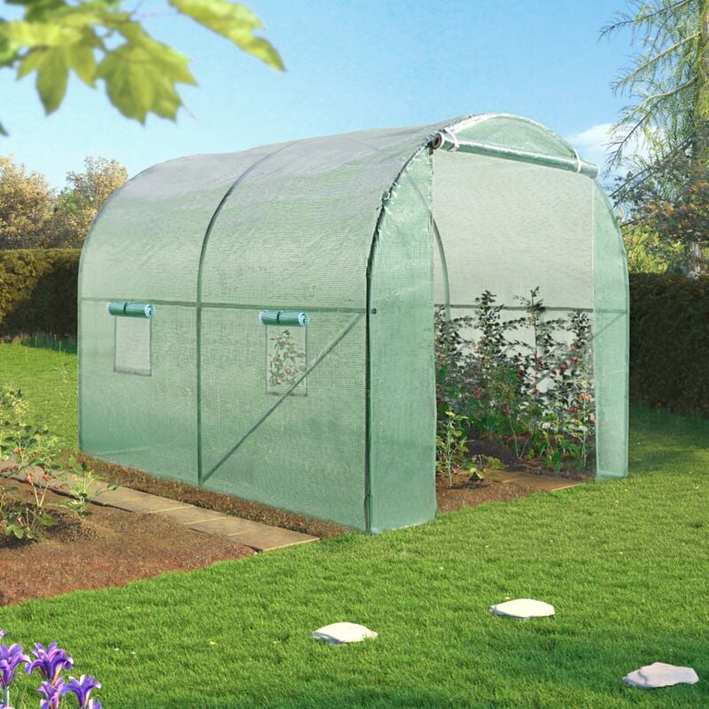 foto del prodotto serra tunnel di giardinario 6 m verdi zebra 2x3m