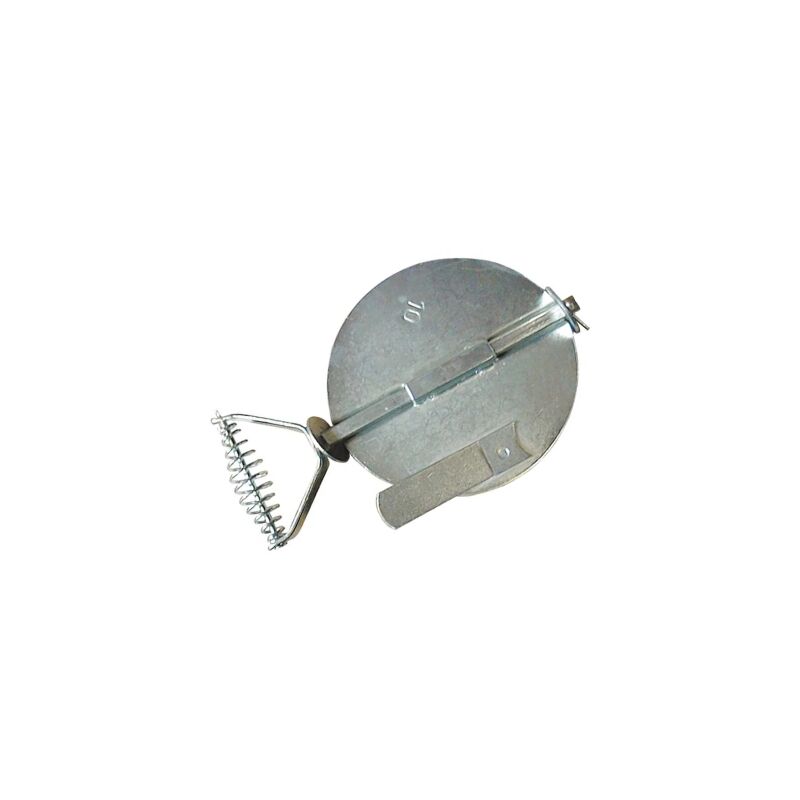 foto del prodotto serrandola per tubo stufa 8 cm in lamiera zincata
