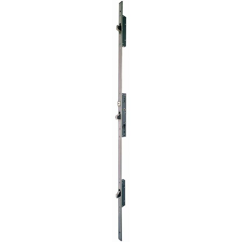 foto del prodotto serratura a 3 punti multiblindo inox iseo con catenaccio reversibile piastra u 1860x24x6 perno 40 795101402