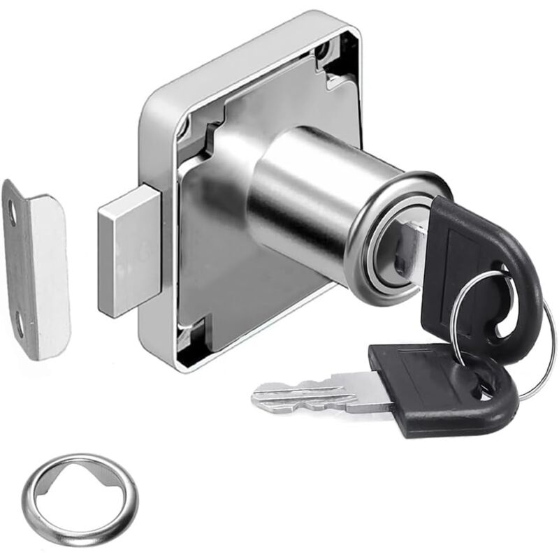 foto del prodotto serratura a camma da 22 mm, serratura per cassetta postale, serratura per armadio di sicurezza per armadio con chiave diversa per mobili, armadio,