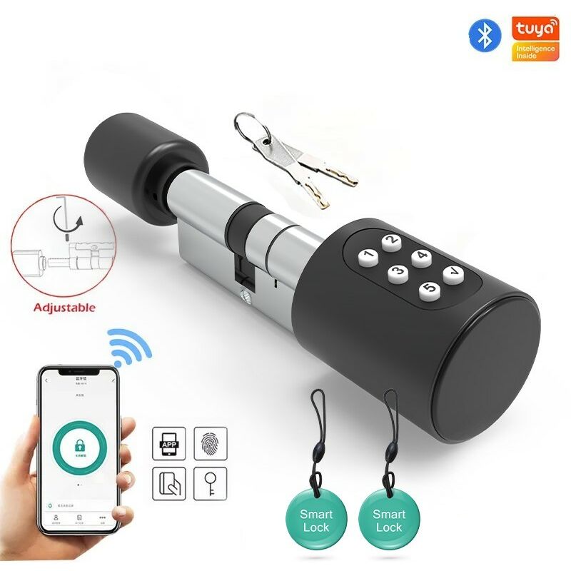 foto del prodotto serratura a cilindro smart bluetooth con password tuya