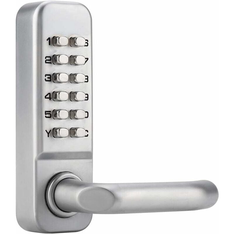 foto del prodotto serratura a codice meccanico impermeabile, combinazione di codice da 1 a 11 cifre, password di sicurezza, serratura codificata, serratura a