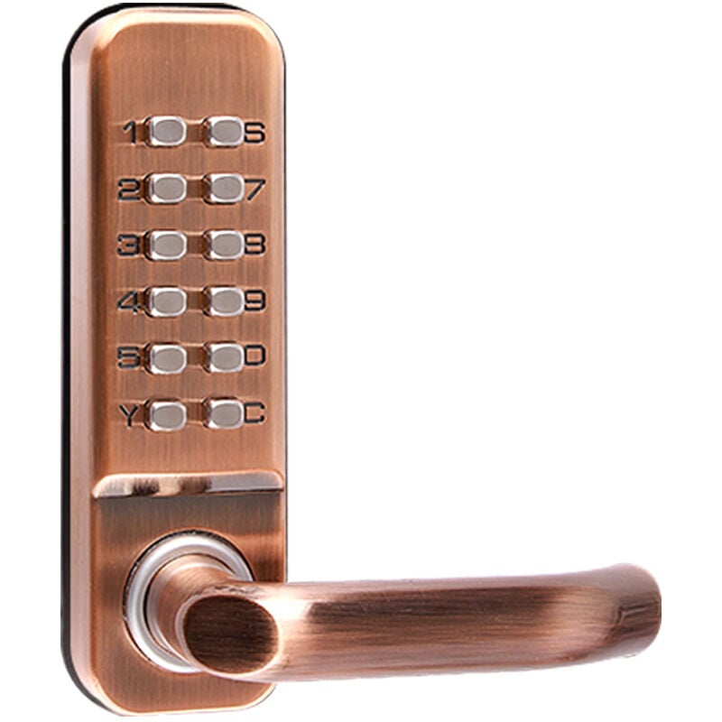 foto del prodotto serratura a codice meccanico impermeabile, combinazione di codice da 1 a 11 cifre, password di sicurezza, serratura codificata, serratura a
