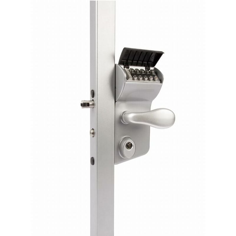 foto del prodotto serratura a codice meccanico locinox per cancelli a battente lmkq 4040 v2l zilv