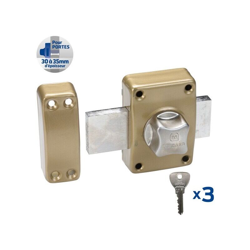 foto del prodotto serratura a pomolo cilindro, 40 mm bricard alpha oro bricard