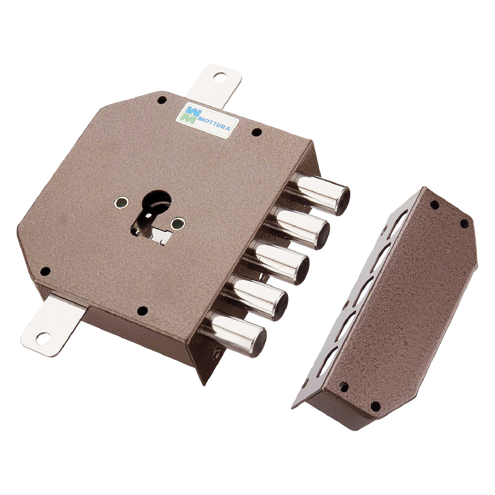 foto del prodotto serratura da applicare triplice per cilindro europ dx e 63 - mm 132 x 146