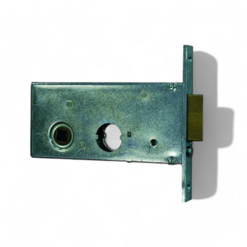 foto del prodotto serratura da infilare con catenaccio e scrocco reversibile in acciaio zincato per montante a fascia compatibile cilindro 22 mm