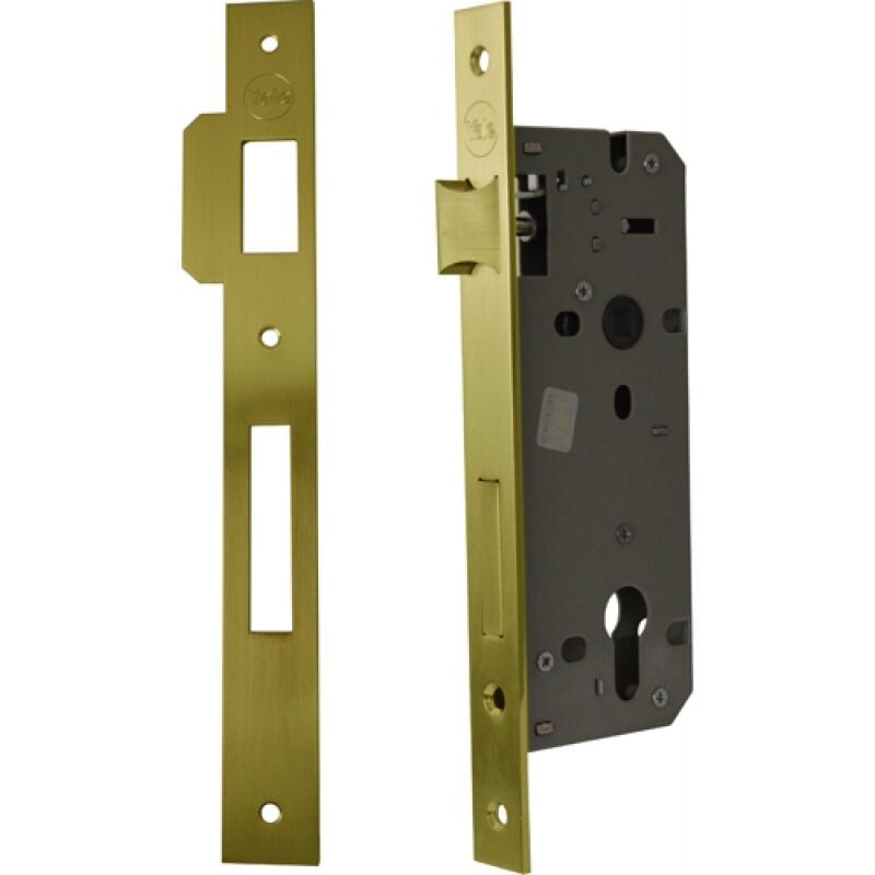 foto del prodotto serratura da infilare yale mod. 52x 60 mm frontale in ottone lucido