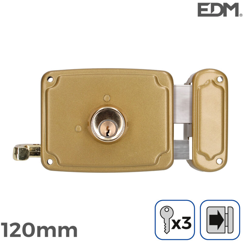 foto del prodotto serratura destra 120 mm 3 chiavi incluse