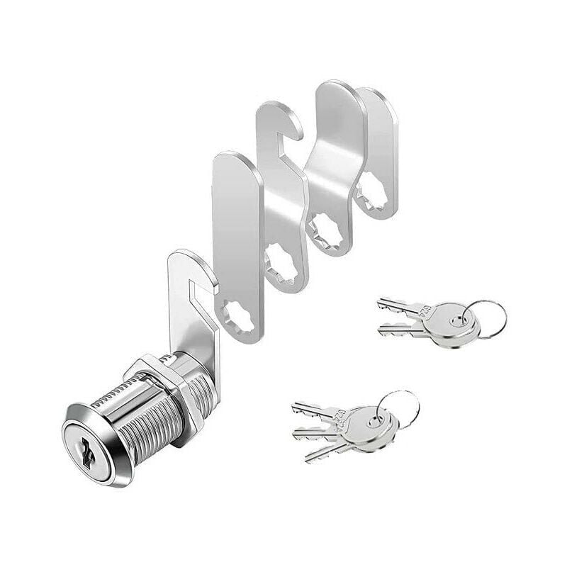 foto del prodotto serratura di sicurezza per cassetta postale con serratura per mobili, 5 chiavi per cassetto, serratura a leva per mobile, fornita con 5 diverse