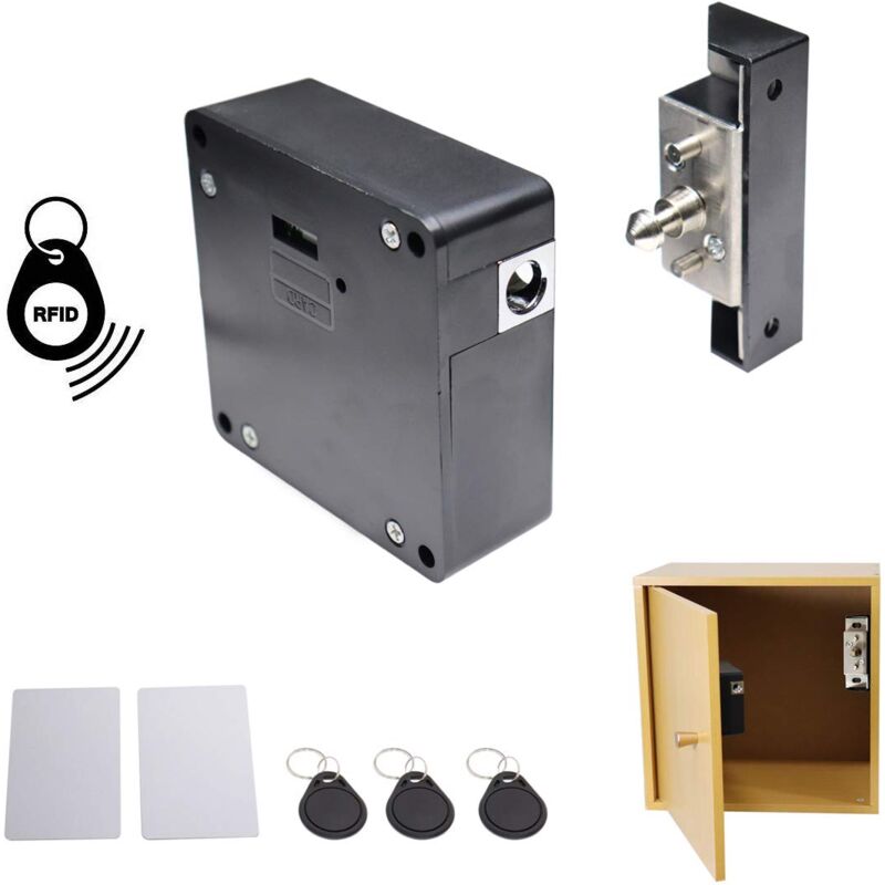 foto del prodotto serratura elettronica per armadietto dpzo per armadietto in legno con 5 schede tag ic dpzo