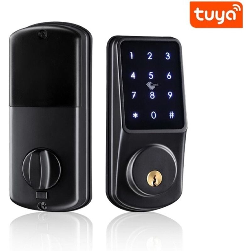foto del prodotto serratura elettronica smart wifi con catenaccio tastiera tuya