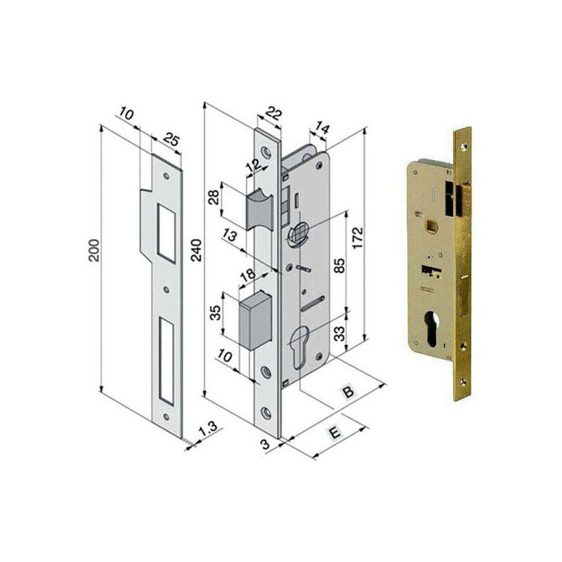 foto del prodotto serratura inf.legno 015.25.00.0 welka