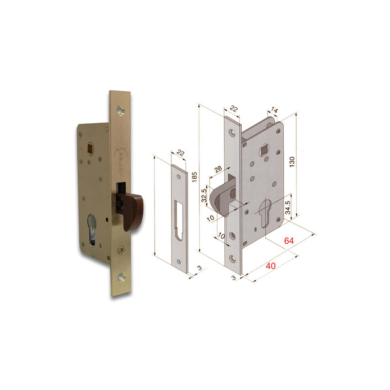 foto del prodotto serratura inf.legno 026.60.00.0 welka