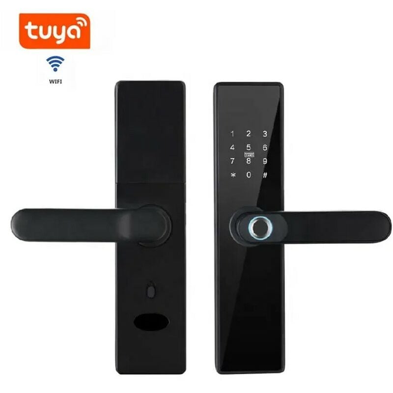 foto del prodotto serratura intelligente wifi con fingerprint tuya